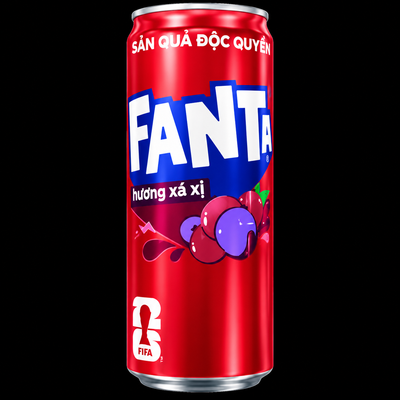 Fanta Sarsi Vietnam can on black background