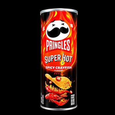 Pringles Spicy Crayfish China on black background