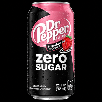 Dr Pepper Strawberry Cream Zero Sugar (Korea)