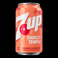 7UP Shirley Temple can on black background