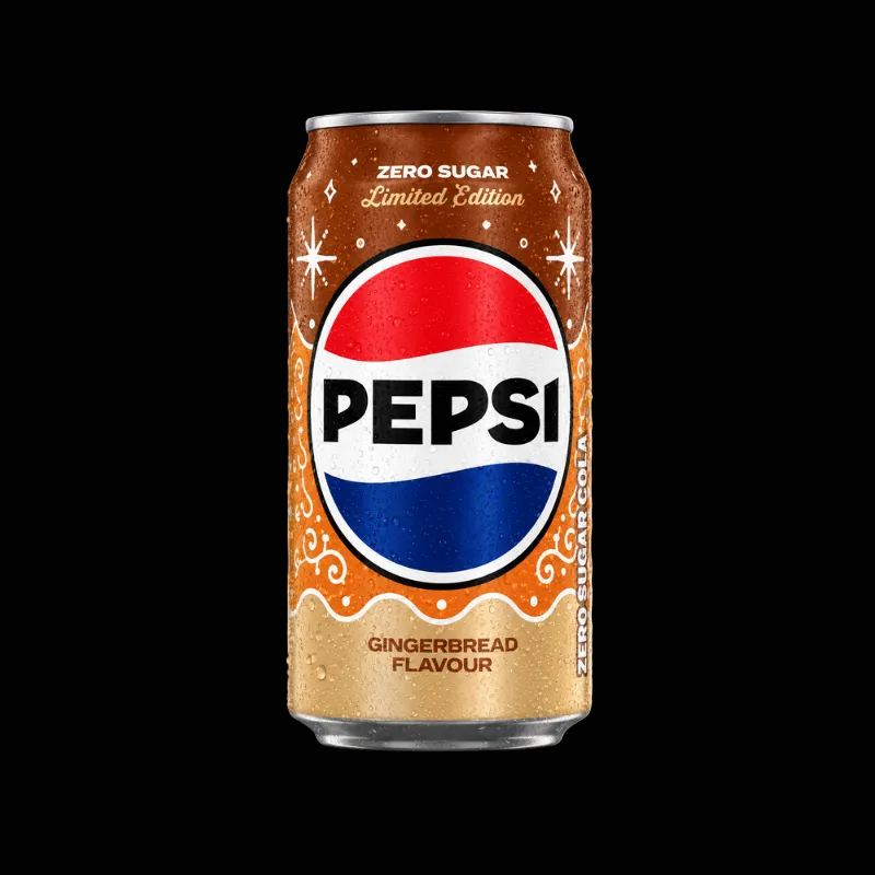 Pepsi Gingerbread Zero Sugar can, imported from the UK