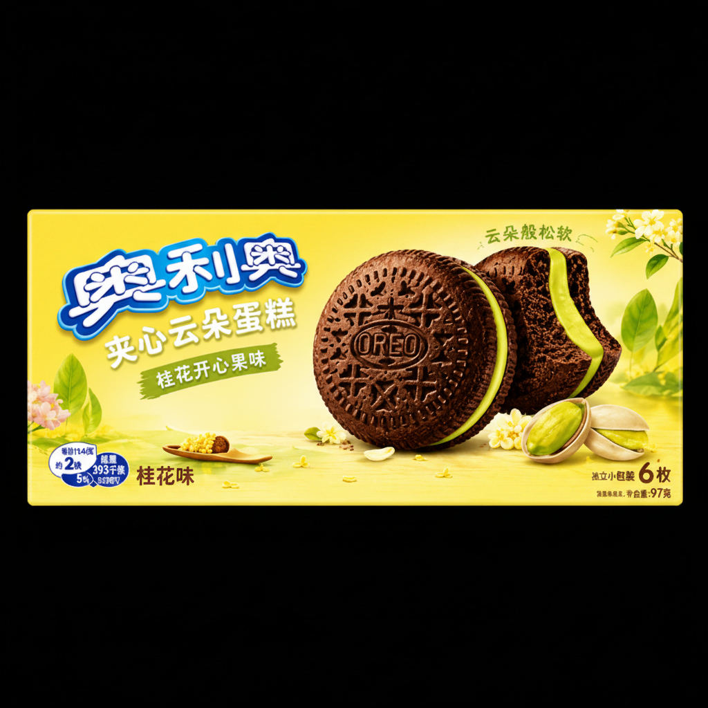 Oreo Jasmine Pistachio Cloud Cake (China)