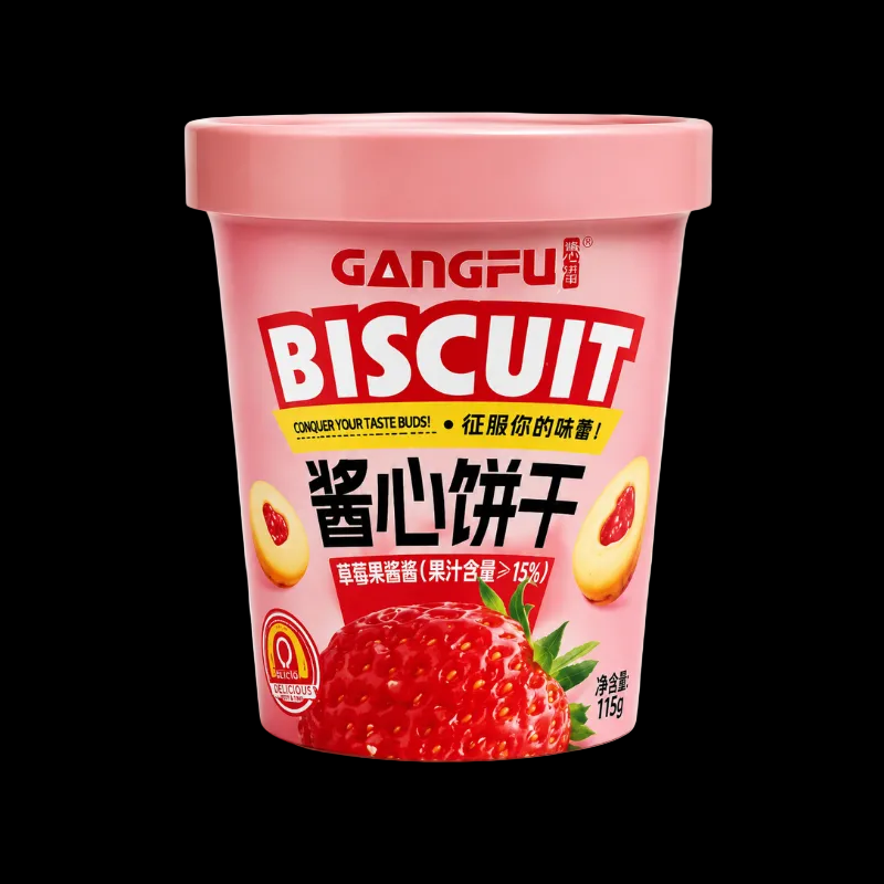 Gangfu Strawberry Jam Biscuits 50g pack from China