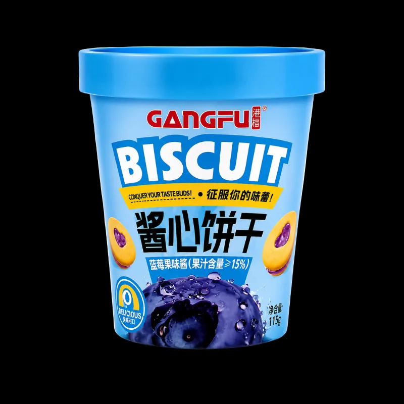 Gangfu Blueberry Jam Biscuits 50g pack from China