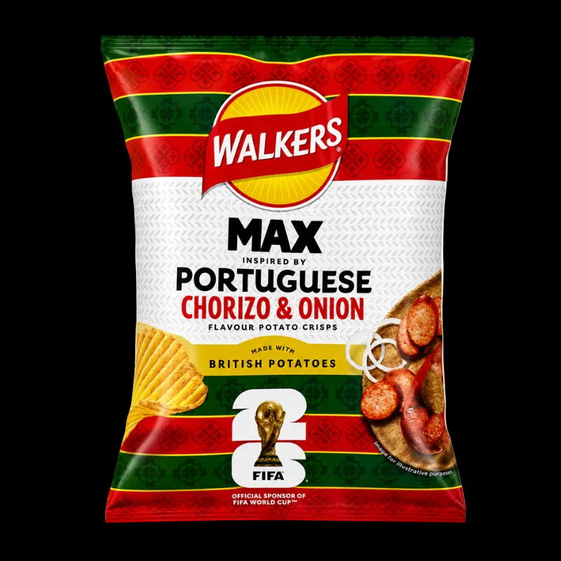 Walkers Max Portuguese Chorizo & Onion Crisps (UK)