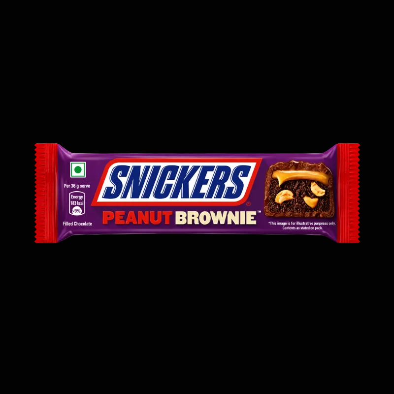 Snickers Peanut Brownie bar, imported from India
