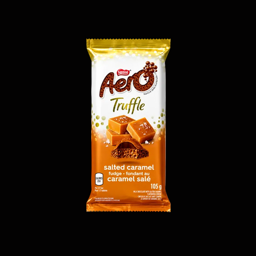 Aero Truffle Salted Caramel bar, imported from Canada
