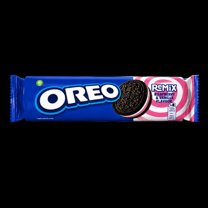 Oreo Remix Raspberry & Vanilla 157g pack (Czech Republic)