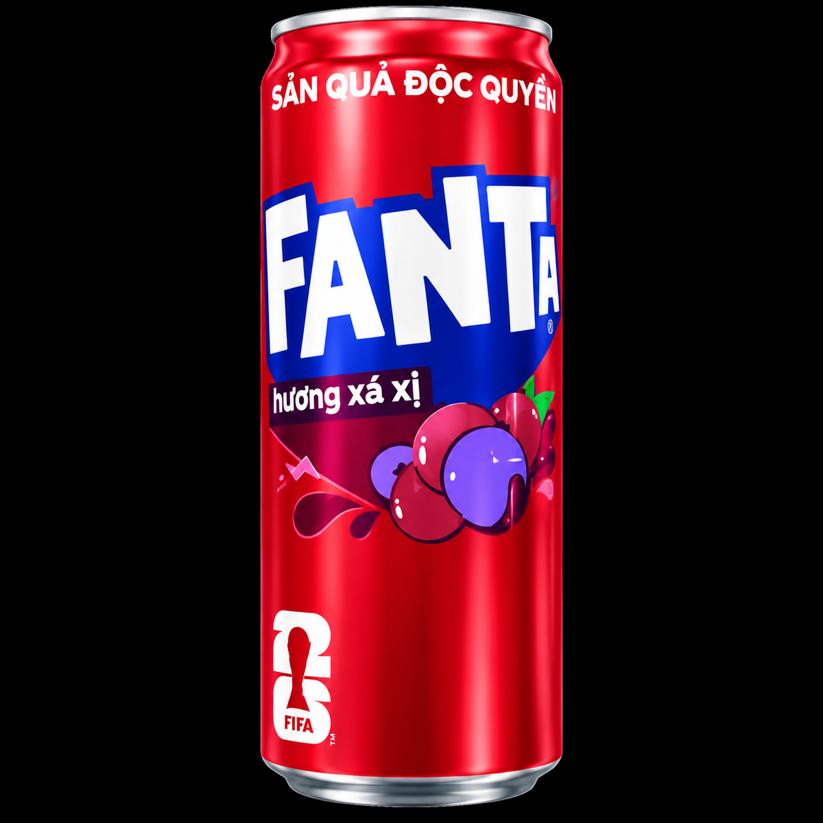 Fanta Sarsi Vietnam can on black background