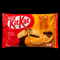 KitKat Choco Orange Japan 9-piece bag on black background