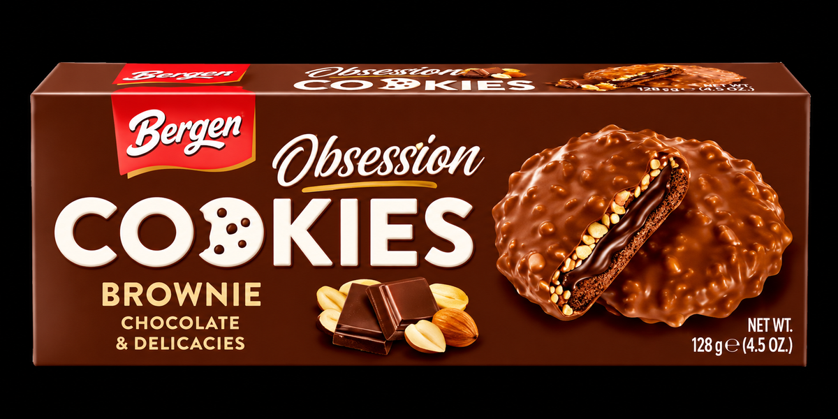 Bergen Brownie Chocolate & Nuts Cookies (Poland)