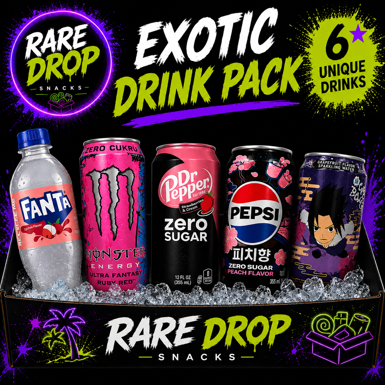 Exotic Drinks Pack — 5 Rare Sodas Bundle